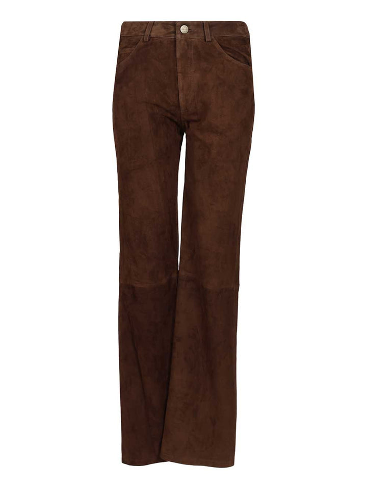 Arma Michela Suede Trousers - Marrone | eb944230c51a8ca59e3a8da77bc9631b246628fe