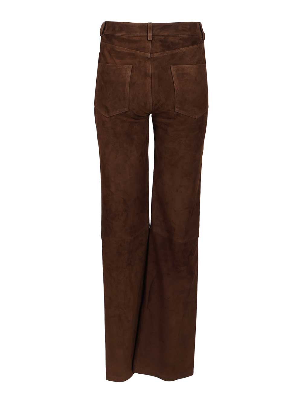 Arma Michela Suede Trousers - Marrone | 4583fe5c5f4fd77627fcb34f809dc2fe88eb923a
