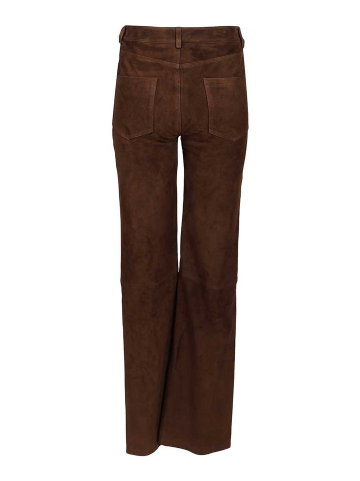 Arma Michela Suede Trousers - Marrone | 4583fe5c5f4fd77627fcb34f809dc2fe88eb923a