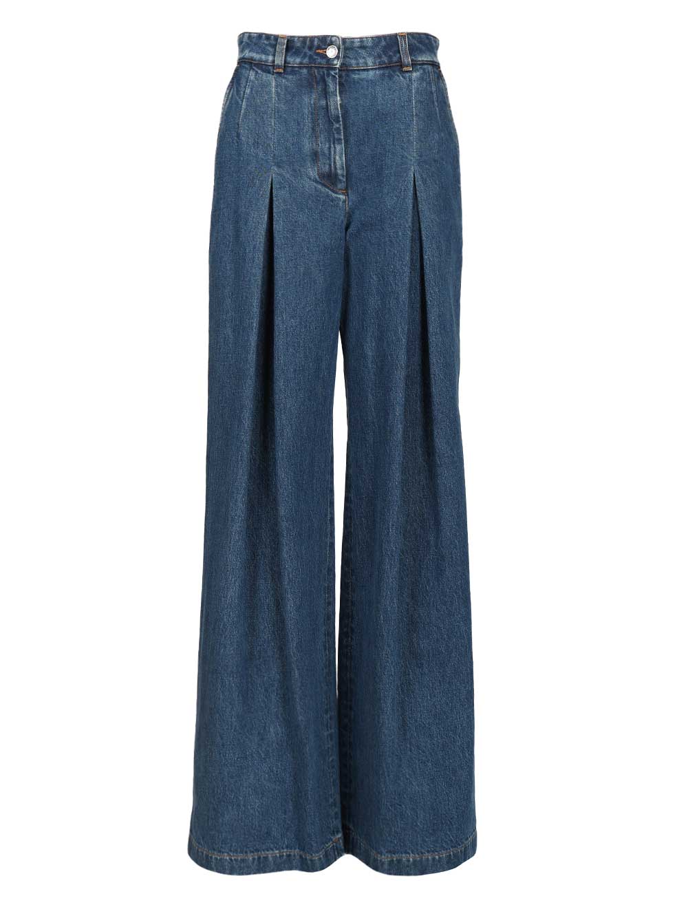 Dolce & Gabbana Pantalone Gamba Ampia Jeans - Blu | 9d1d84a6eb0eb6d82f5814d947ee4689df143d50