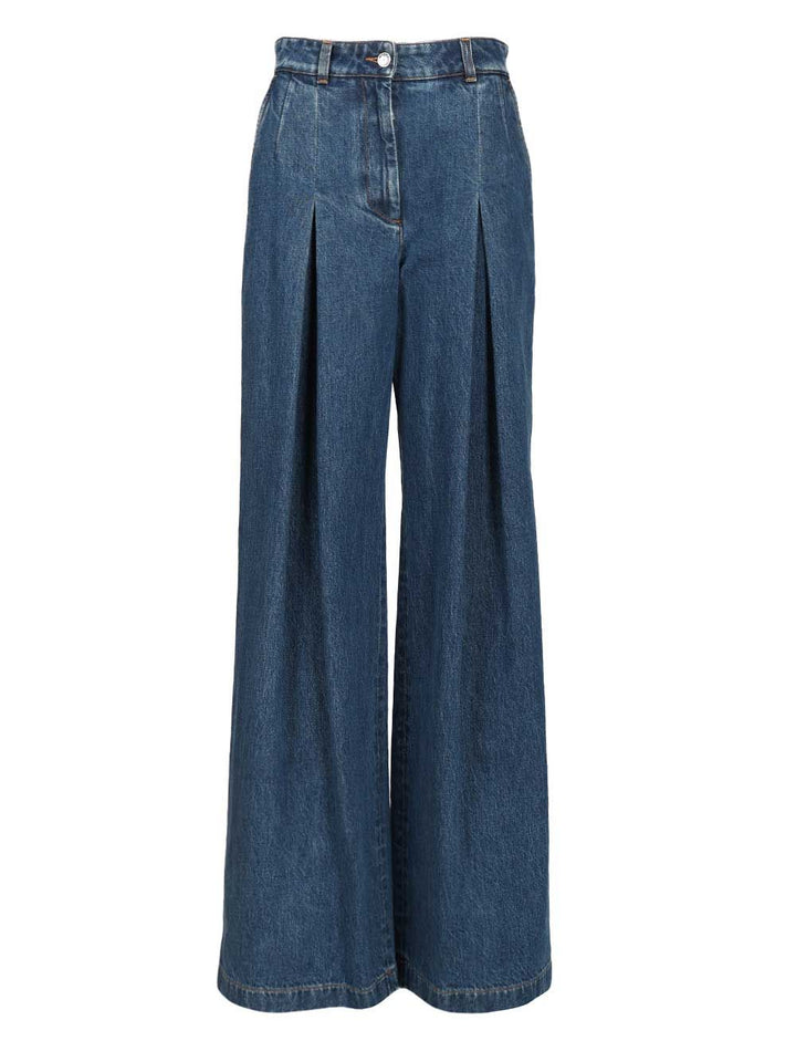 Dolce & Gabbana Pantalone Gamba Ampia Jeans - Blu | 374881cc898b99c249196bbcb651e7c8f50b1757