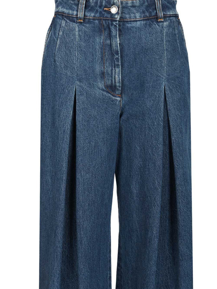 Dolce & Gabbana Pantalone Gamba Ampia Jeans - Blu | ec9724652775e9e61b948ae71dcb17a5af0746f3