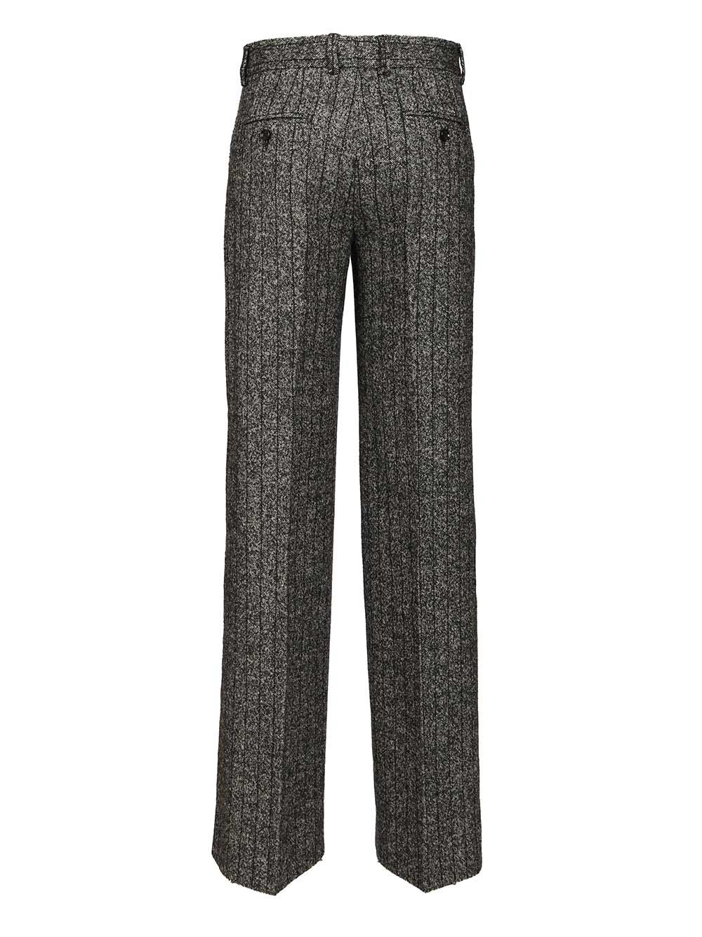 Dolce & Gabbana Striped Trousers - Grey | d63300f690a3912eb2d170b270184faa71795411