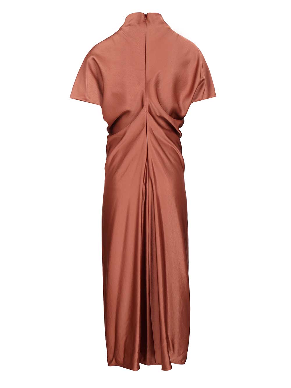 Federica Tosi Long Dress In Viscose Satin Abiti - Marrone | 101b0b7f42b4278e8b60249a1829703994fda901
