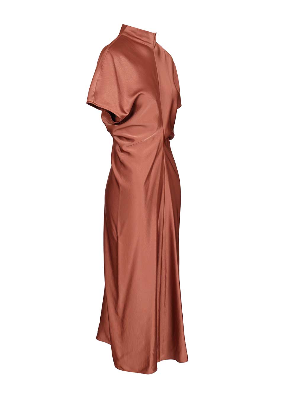 Federica Tosi Long Dress In Viscose Satin Abiti - Marrone | 778004cf0364d9aa6dff8f8829578602441ebe31