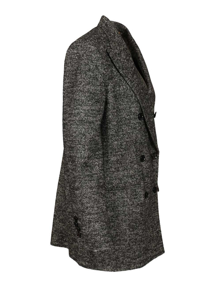 Dolce & Gabbana Double-Breasted Chevron Jacket Giacche - Grey | cabd29d3080a345f1f9fc0be27b77d600a87ac44