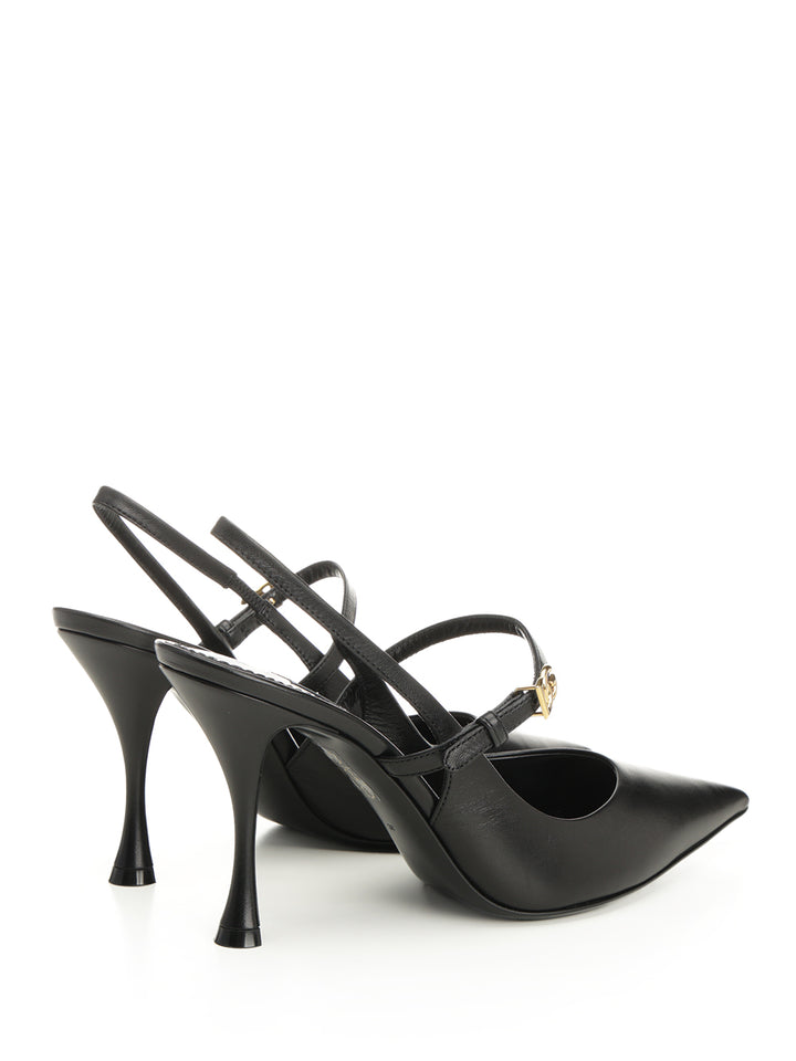 Dolce & Gabbana Goatskin Slingback Decollete - Nero | 43167ab5ac68ebd7b9cede0cfb100f431319c590