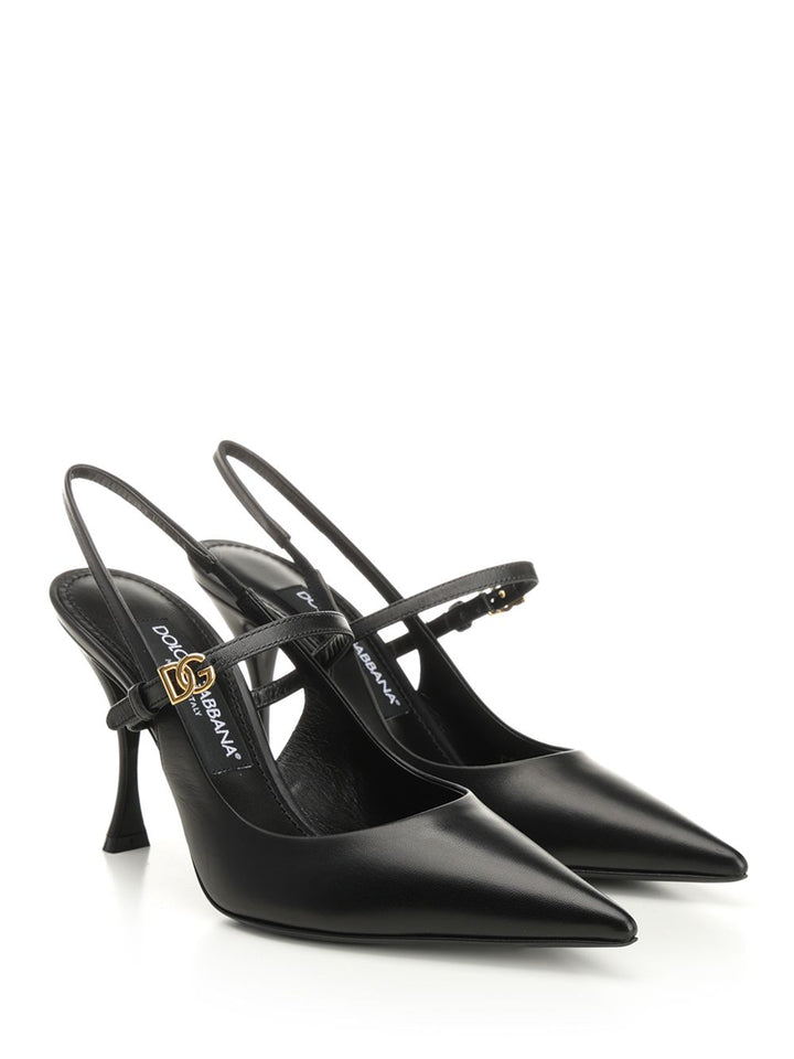 Dolce & Gabbana Goatskin Slingback Decollete - Nero | 18091359f2b56bb3259a9214745cadc001b0c752