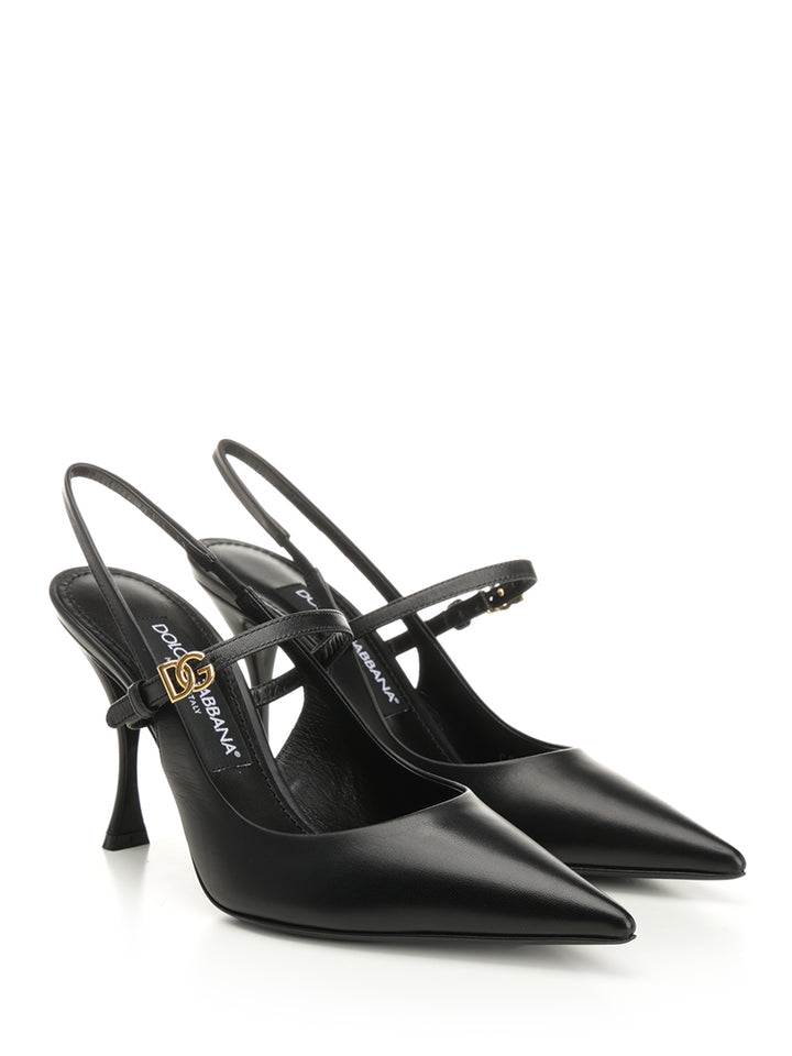 Dolce & Gabbana Goatskin Slingback Decollete - Nero | 792a3796da330cdffbd951a964dd9dcb885cd0b6