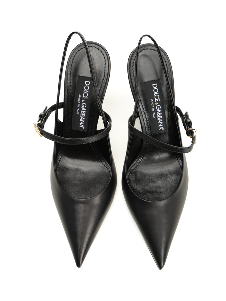 Dolce & Gabbana Goatskin Slingback Decollete - Nero | 4477cd9cdfbf928d4300ff670ad9878625151410
