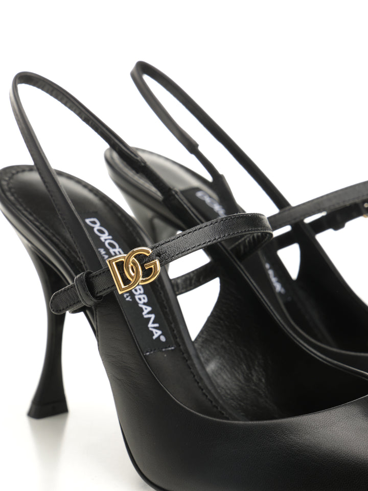 Dolce & Gabbana Goatskin Slingback Decollete - Nero | da46b61c26a257a56dc82bd029463061933bf761