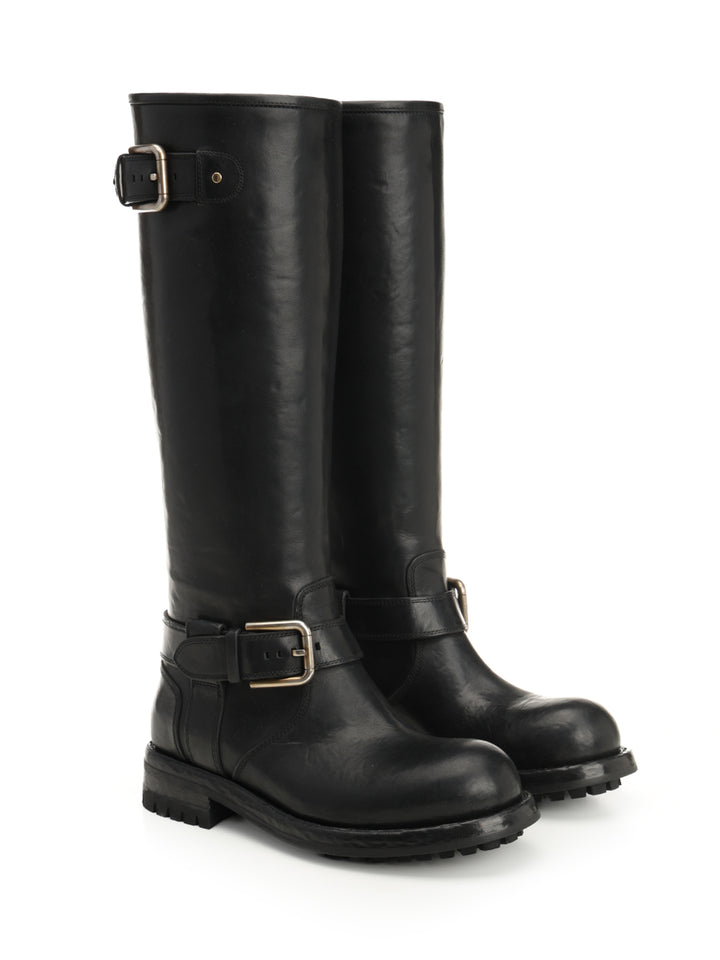 Dolce & Gabbana Biker Boot Boots - Nero | 41938a7695f83f829242d0005145731b31cba7c6