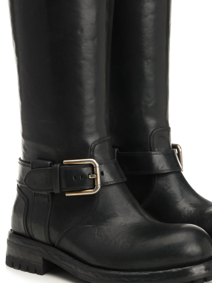 Dolce & Gabbana Biker Boot Boots - Nero | 5089b6c9794b16ec8095cb84773b5623657e0793