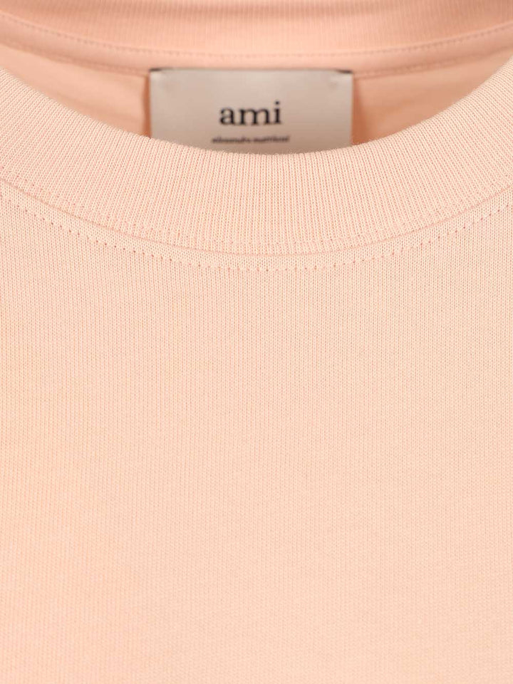 Ami Cotton T-Shirt - Rose | 3ad33782e92e8382ea6ed113ca2aabe2ea0b8ba8
