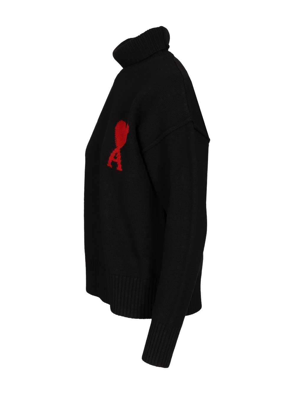 Ami Ami De Coeur Turtleneck Sweater Knitwear - Nero | 7f0f976d44e5f9af221b43e09ae5ee9748ad54bc