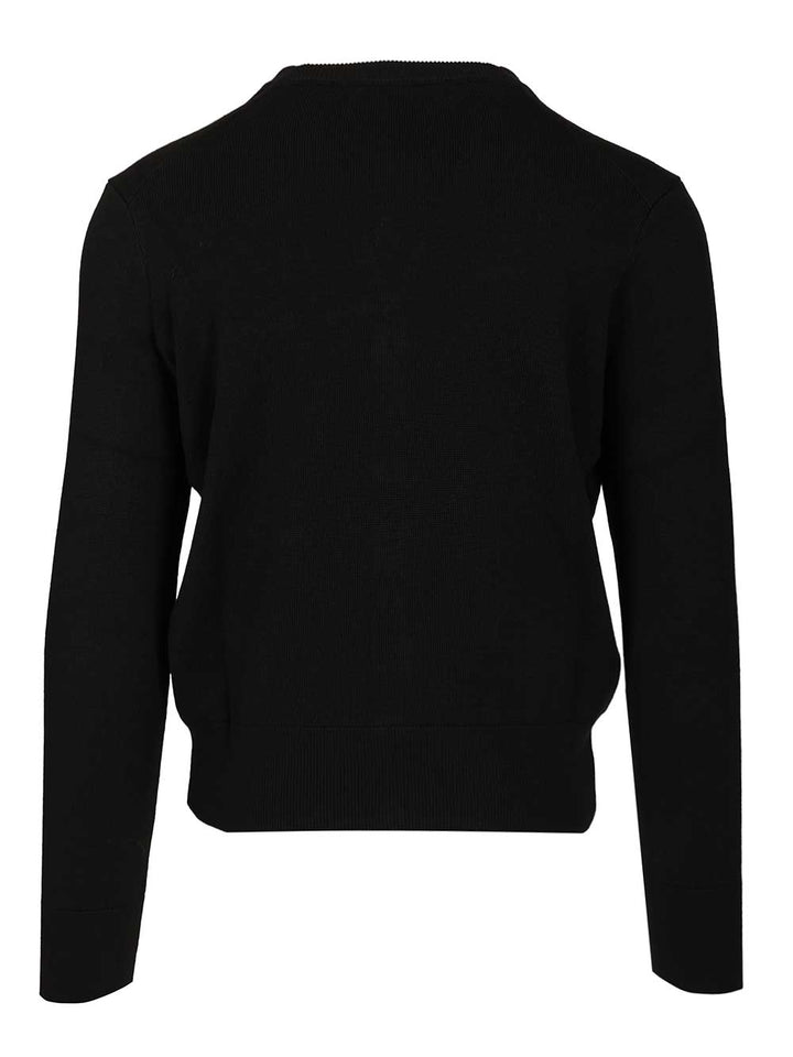 Ami Cardigan In Merino Wool Knitwear - Nero | 5bc4631d89a1ed8e4eeb80b331e1c1e88666e87d