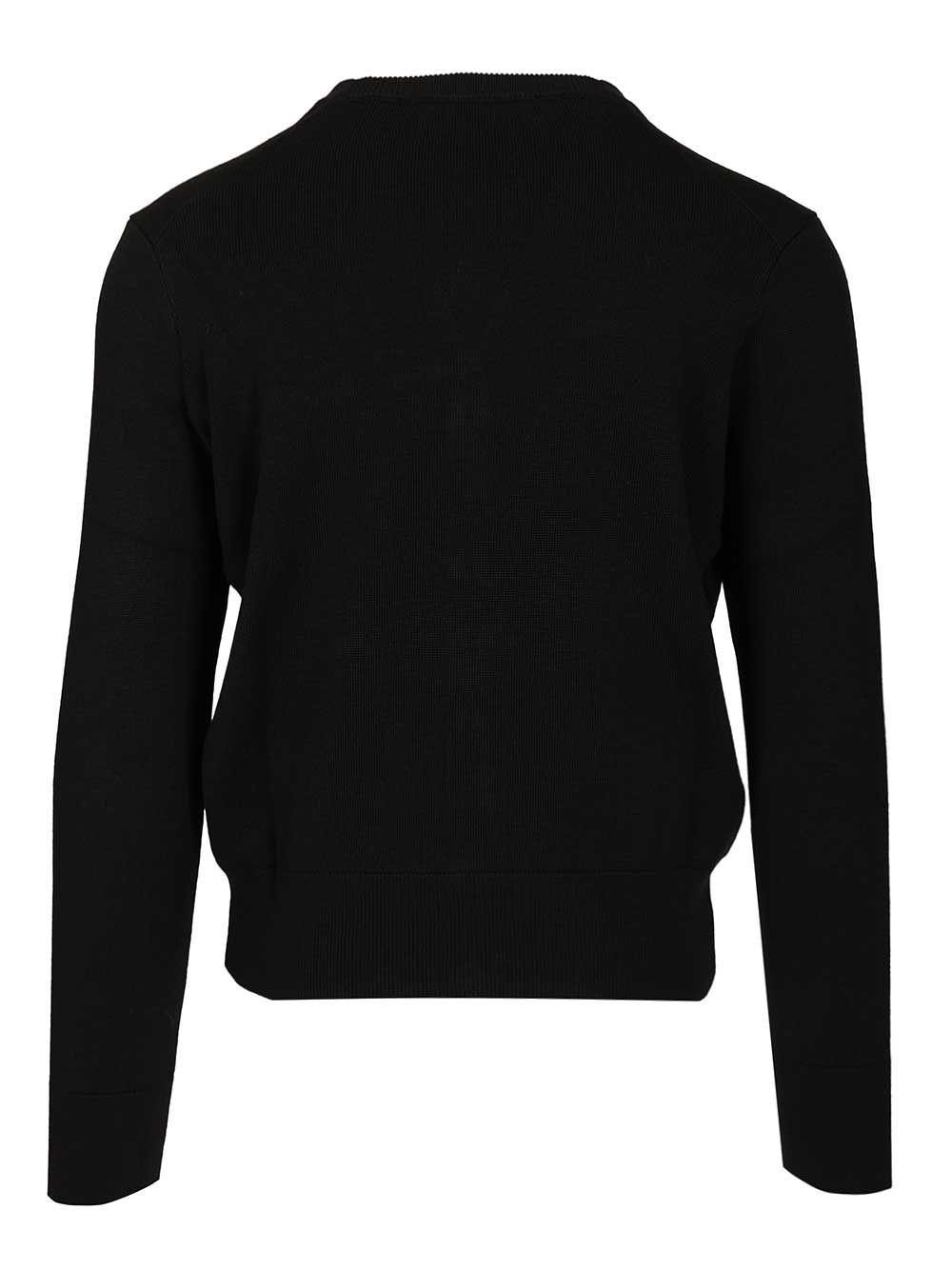 Ami Cardigan In Merino Wool Knitwear - Nero | 43665f63e3ba0bb95b41628040f8502daf9ea8bd