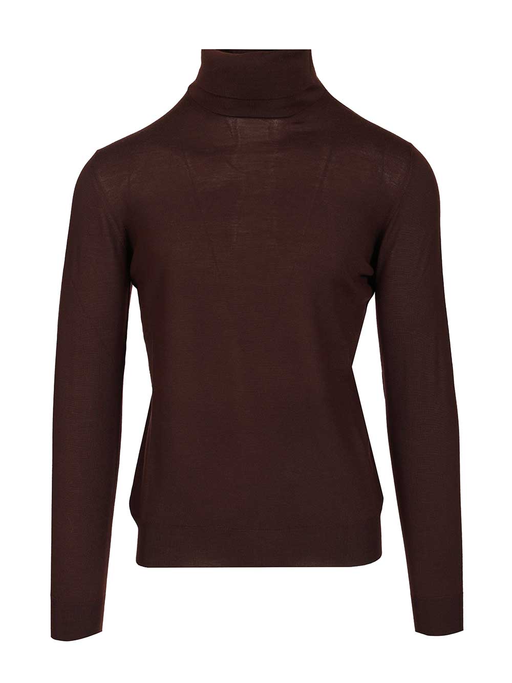 Mauro Ottaviani Wool Turtleneck Knitwear - Marrone | 598d4ed1717237e9318e09aa9fe574797ee356ae