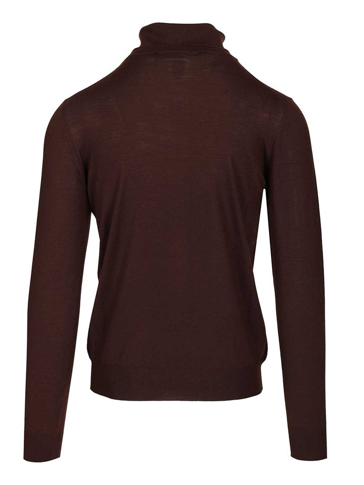 Mauro Ottaviani Wool Turtleneck Knitwear - Marrone | 6894e47759e90c8f47ab425357787832f32e165e