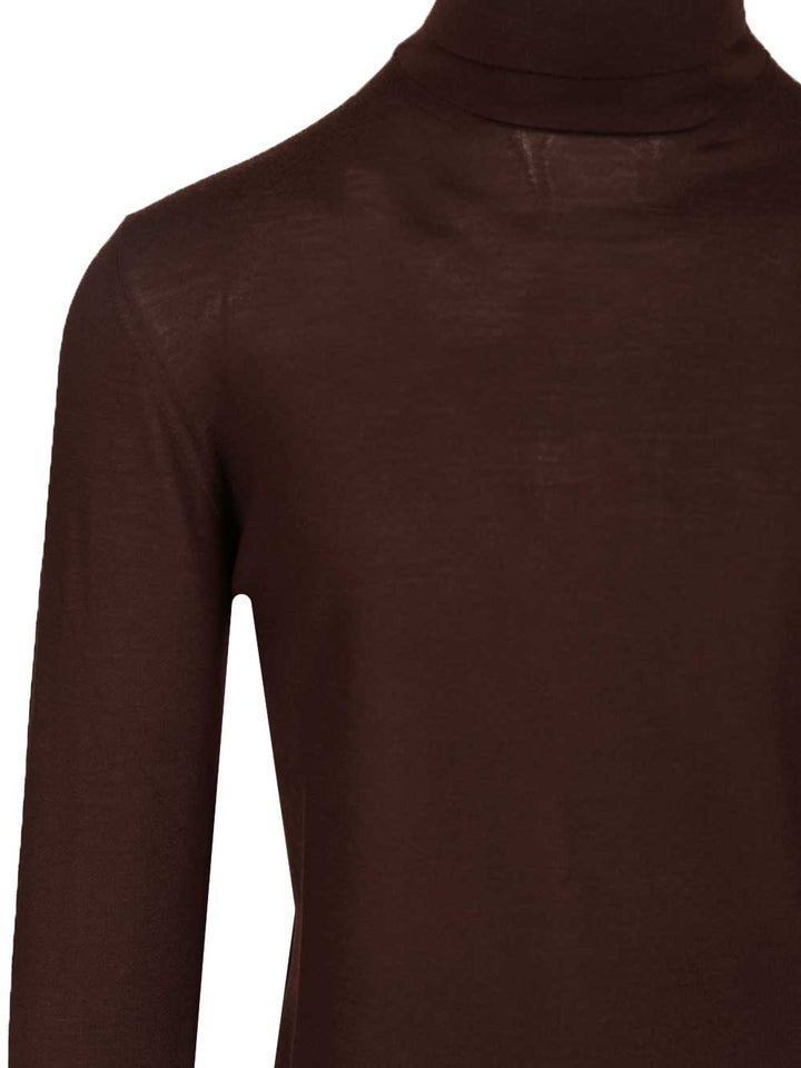 Mauro Ottaviani Wool Turtleneck Knitwear - Marrone | 36195455ee3f6978ab67cc1afcd1e838ed4a3e3e