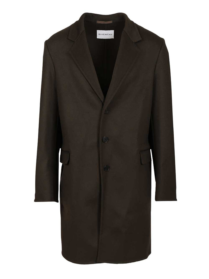 Givenchy Wool And Cashmere Coat Coats - Verde | aaf4eccd03538252fba079e6b301b28cefe5e93e