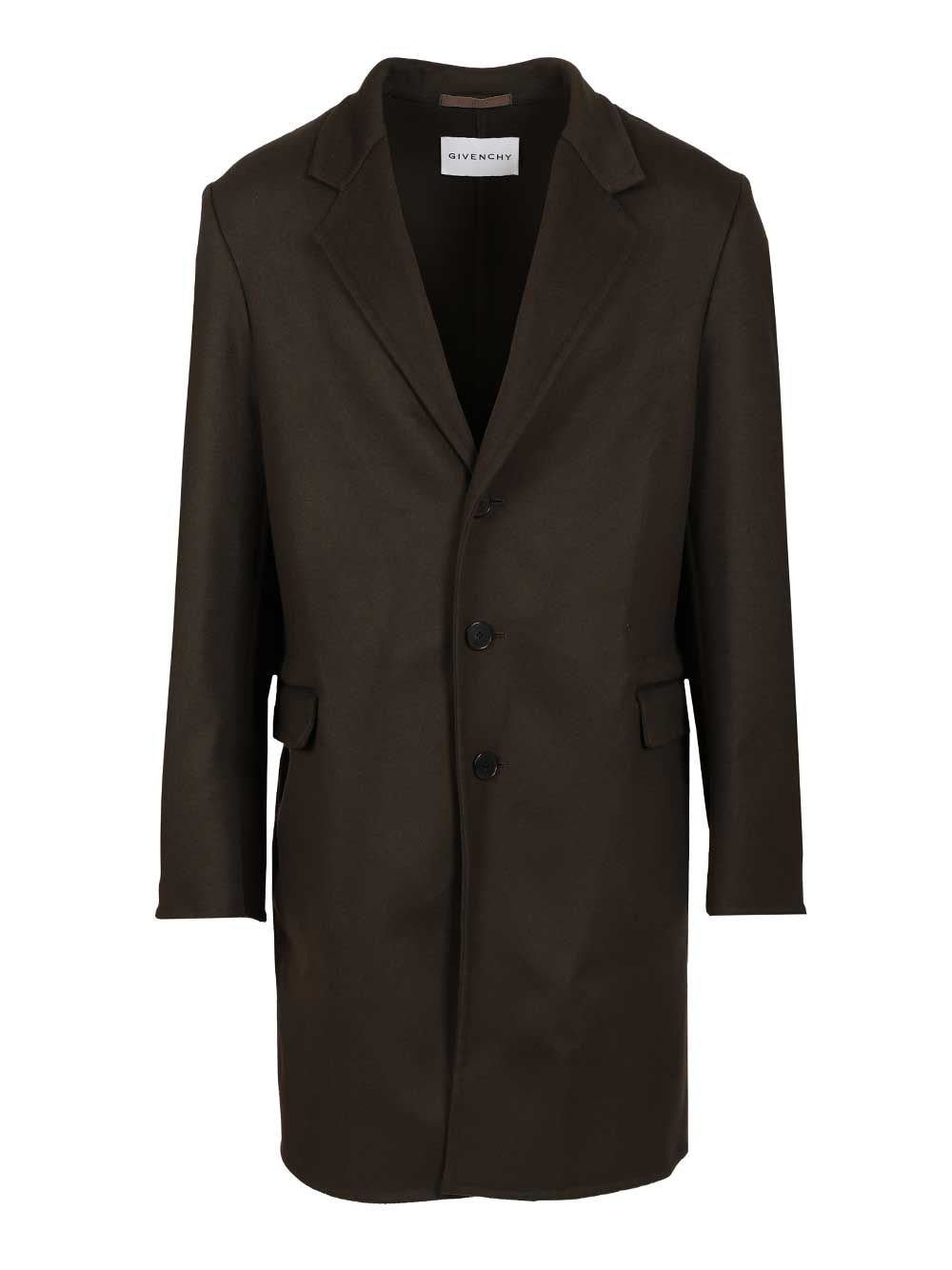 Givenchy Wool And Cashmere Coat Coats - Verde | fa537c9577c96bcd0707531b7717a8e202cc0a9f
