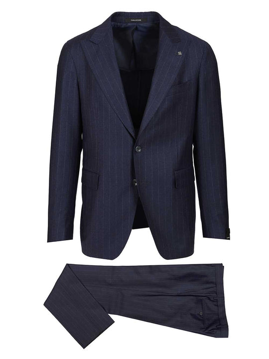 Vesuvio Blue Pinstriped Suit Abiti Blu