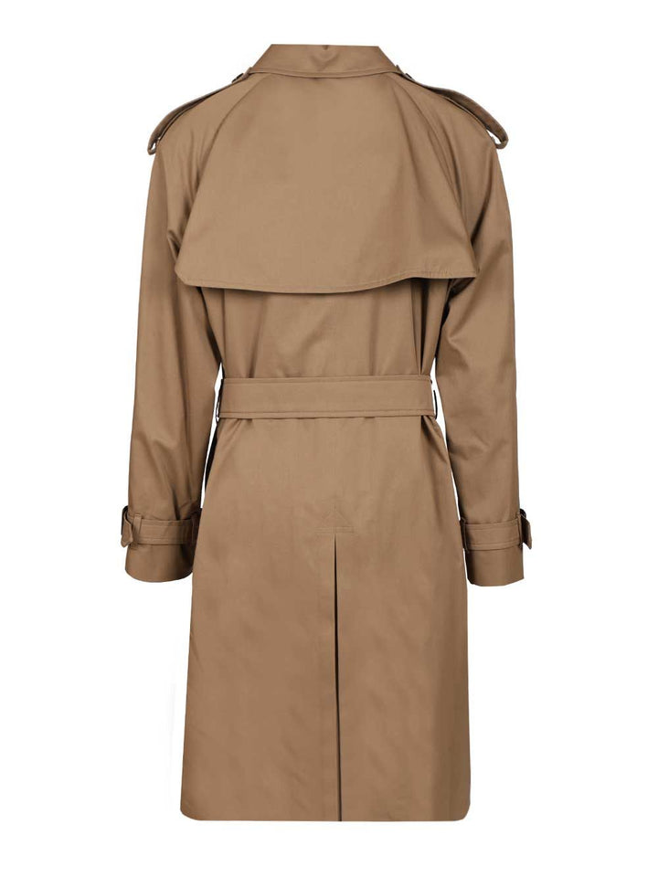 Burberry Gabardine Trench Coat Coats - Marrone | 9160404cd40c9455b8399af3f5d037973352bcf9