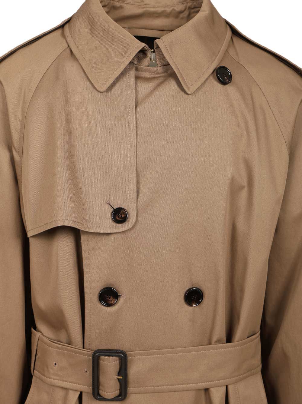 Burberry Gabardine Trench Coat Coats - Marrone | d71f328609f71a47b932257531dd5d6147e00463