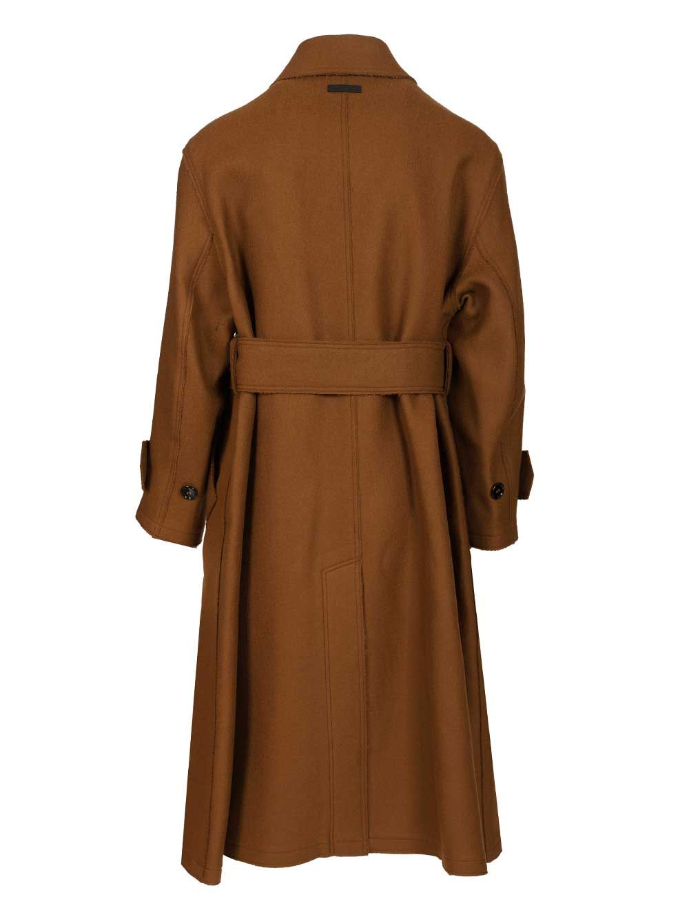 Ami Belted Raincoat Coats - Marrone | 1e587f06a08f2d26160288a647a1bf384639519b