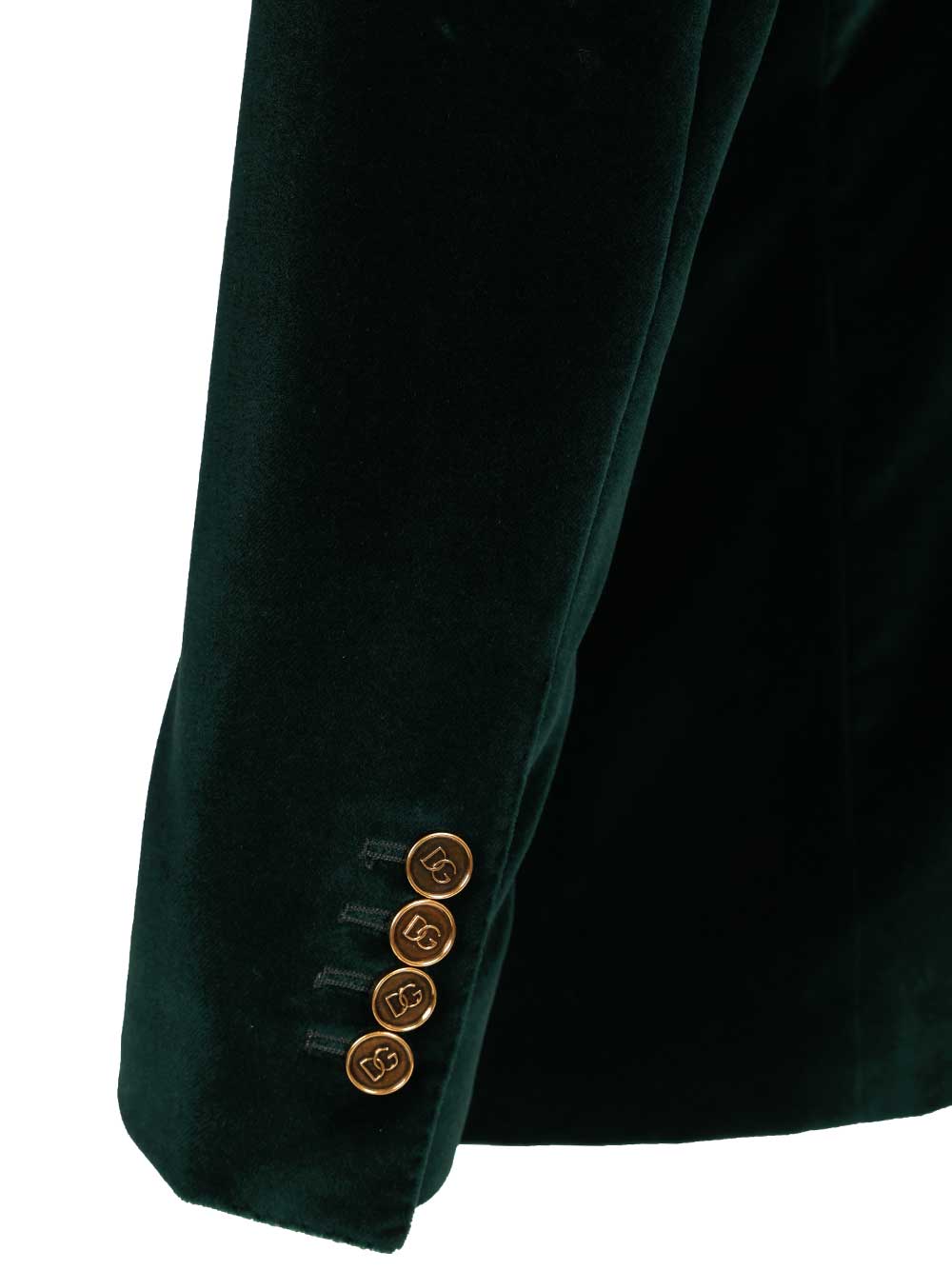 Dolce & Gabbana Double-Breasted Velvet Blazer Giacche - Verde | 5c1886324bf6283c4d015453efbe26ea41bdbc63