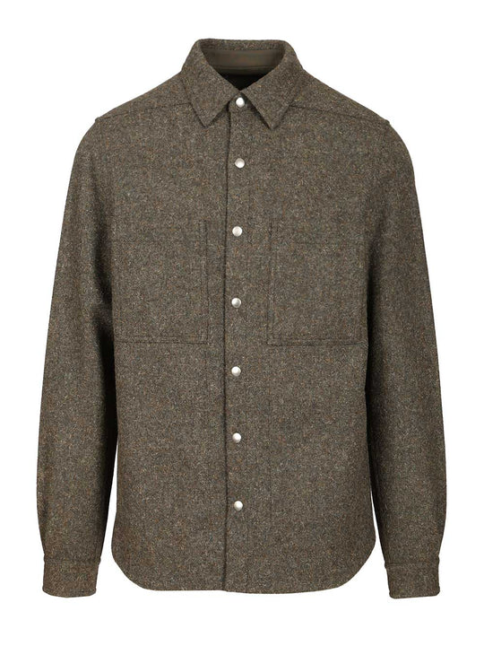 Wool Overshirt Giacche Verde