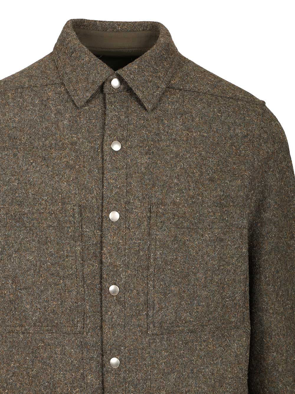 Rick Owens Wool Overshirt Giacche - Verde | 292c88080dfc08aa22a969b8880dd89972126334