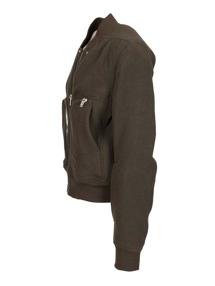 Rick Owens Bauhaus Flight Giacche - Verde | 305a31cde7f559c8d017711092ddafbdc3e5bf09