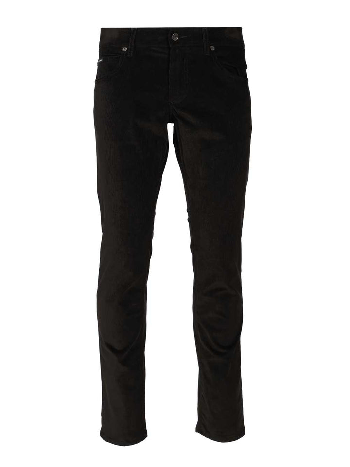 Dolce & Gabbana Cotton And Cashmere Trousers - Nero | eadcd849b2e90bdb4d9f3a5d975455a4e5f871f5