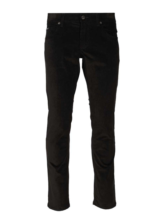 Cotton And Cashmere Trousers Nero