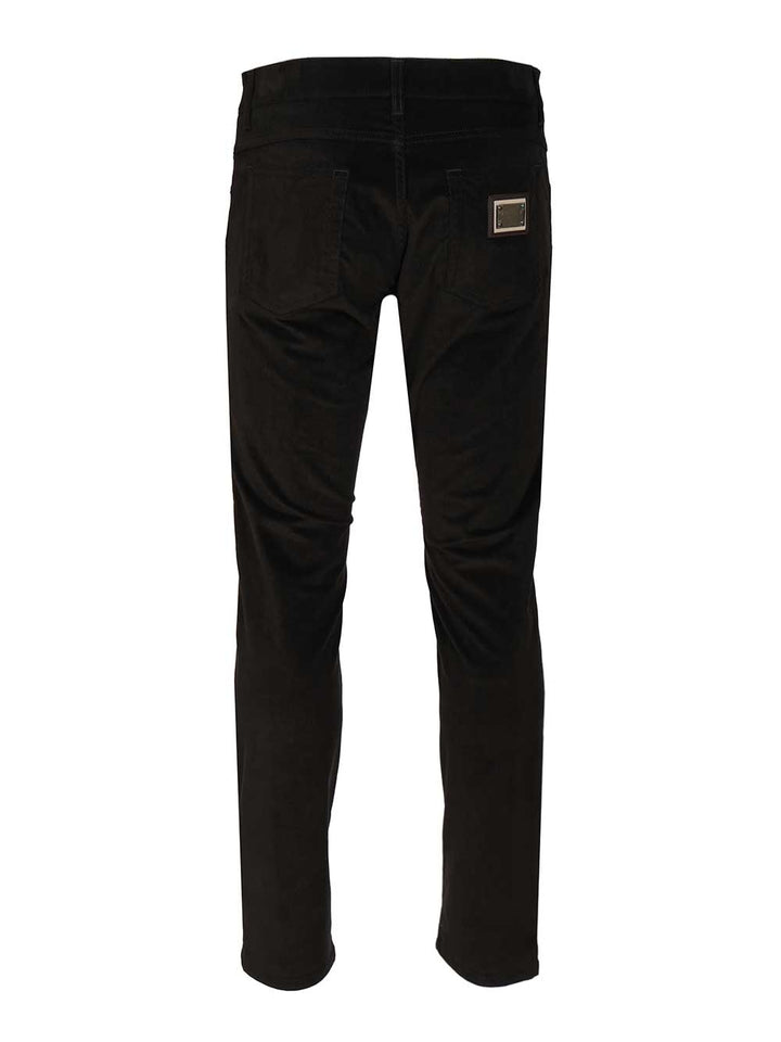 Dolce & Gabbana Cotton And Cashmere Trousers - Nero | cbe5c7fd86c6c04f1b27d228b3a15a4211e368b4