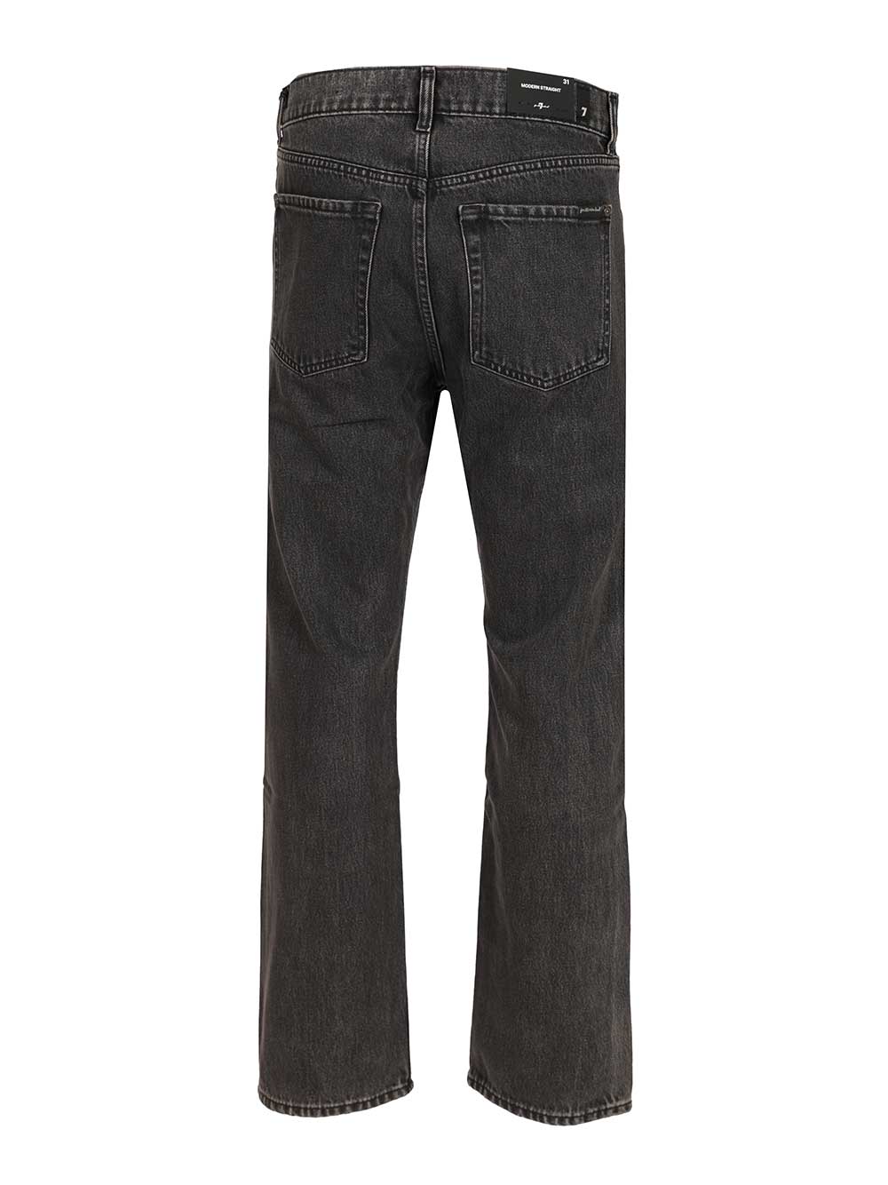 7 For All Mankind Straight Fit Jeans - Nero | 9685ee5408327e633b0cfd6de099912e2fb9752c