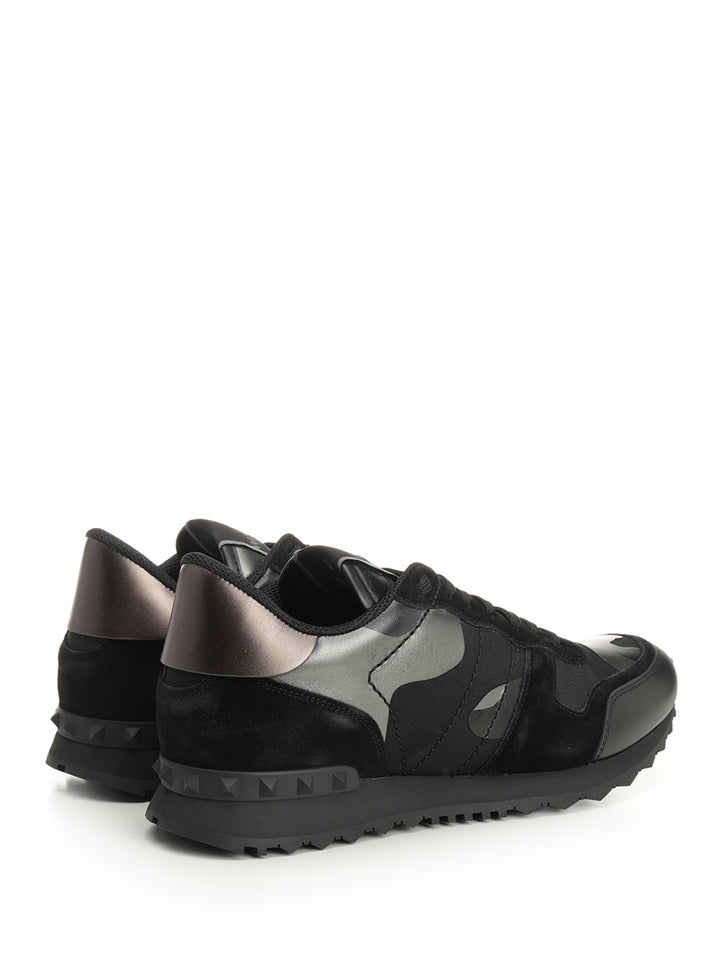 Valentino Garavani Rockrunner Camouflage Noir Sneakers - Nero | f86ba510f102360019f3a4ff723458b8a6de3966