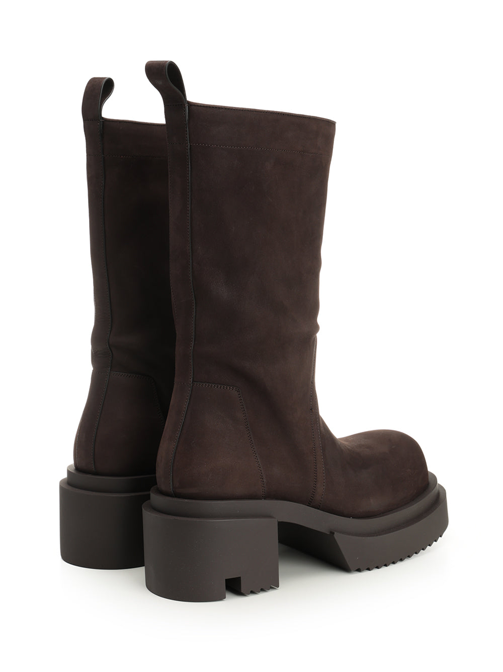 Rick Owens Suede Pull-On Boots - Marrone | e974632e6058e531c46e608062c2963632b26b7d