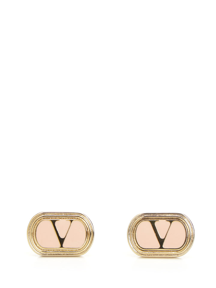 Valentino Garavani Vlogo Oval Earrings Gioielli - Rose | 338f0d4f4a9a73a15a7ce33fea4f884bde207df7