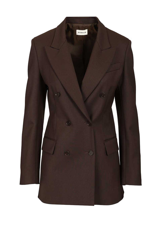 Double-Breasted Blazer Giacche Marrone