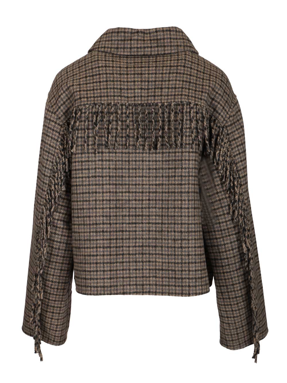 P.A.R.O.S.H. Fringed Jacket Giacche - Grey | edee5674b19748635ae7b4888d8e9abb211c78e6