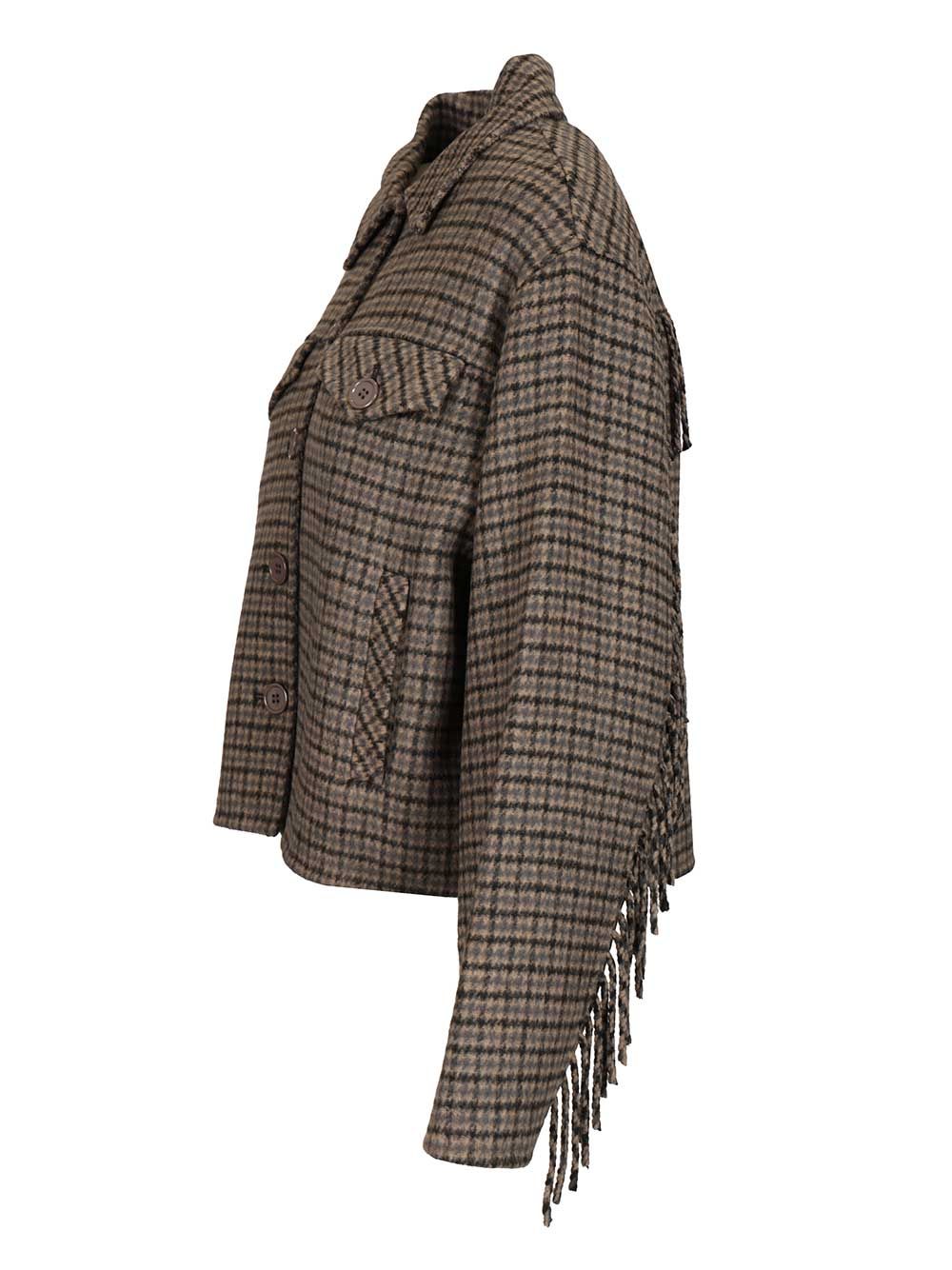P.A.R.O.S.H. Fringed Jacket Giacche - Grey | a0f220a979a9d8c69f18778265eef962d3ff0bea