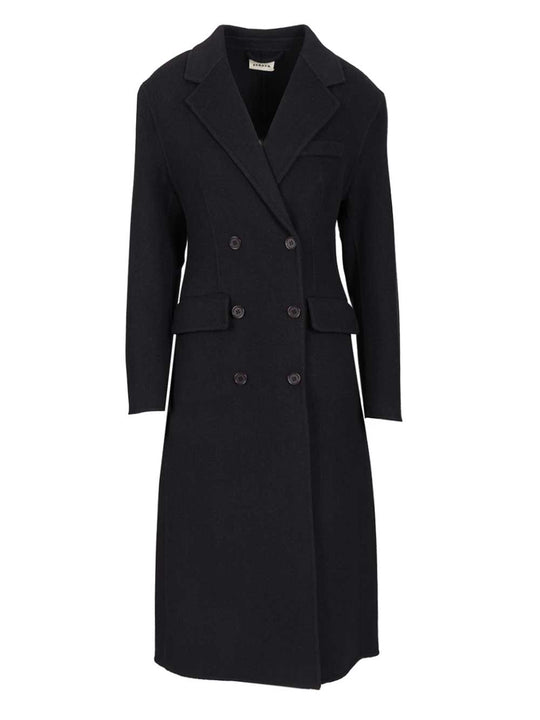 Double-Breasted Coat Coats Blu