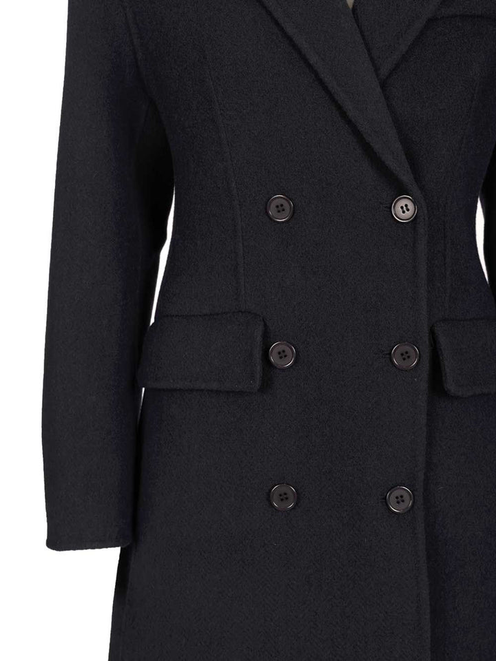 P.A.R.O.S.H. Double-Breasted Coat Coats - Blu | 2114d55844bfe79c2beef125b51bf827b3a2d67f
