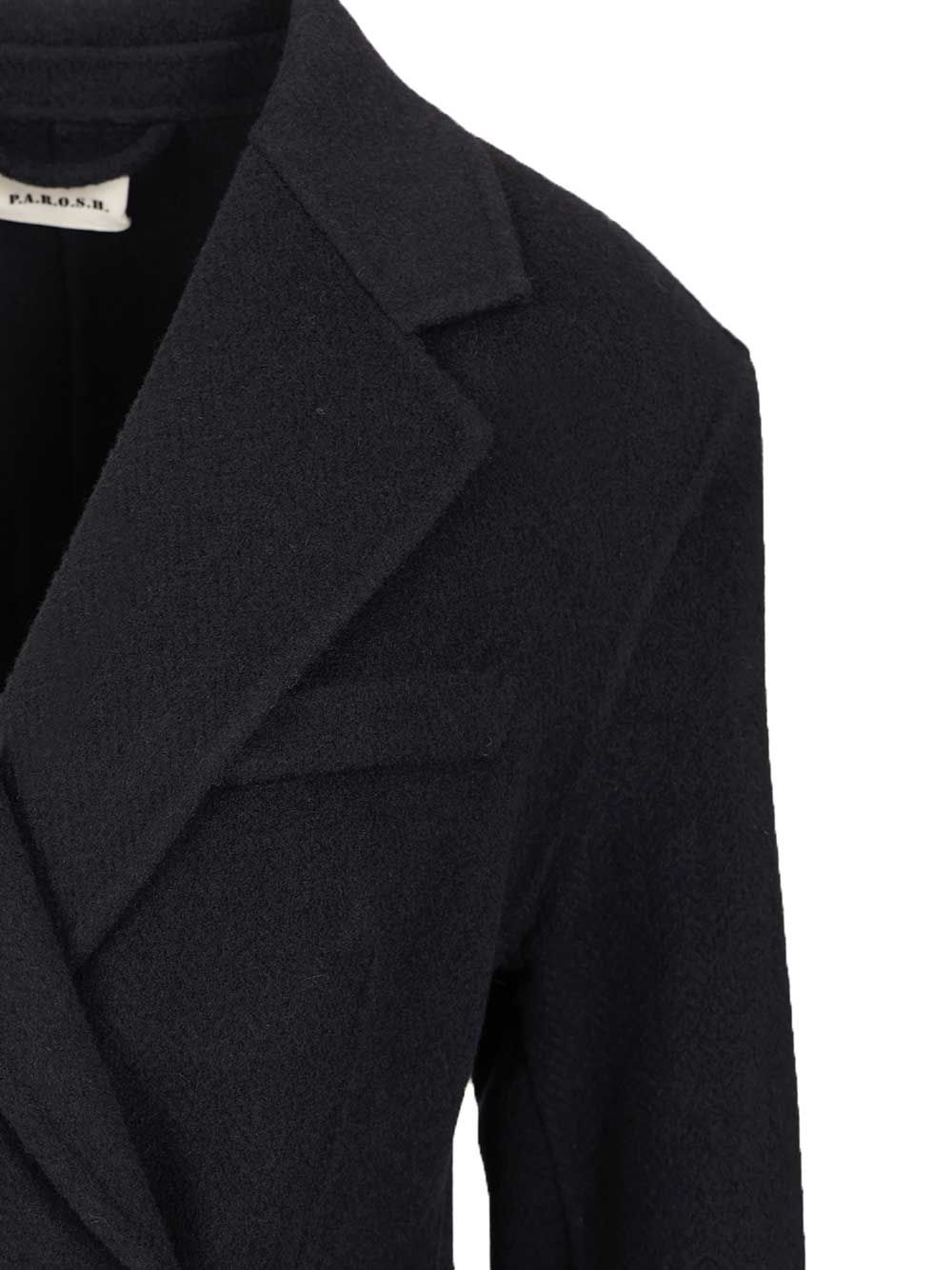 P.A.R.O.S.H. Double-Breasted Coat Coats - Blu | 70e9244d63693f69751d9a77c5d6f6100bc70978