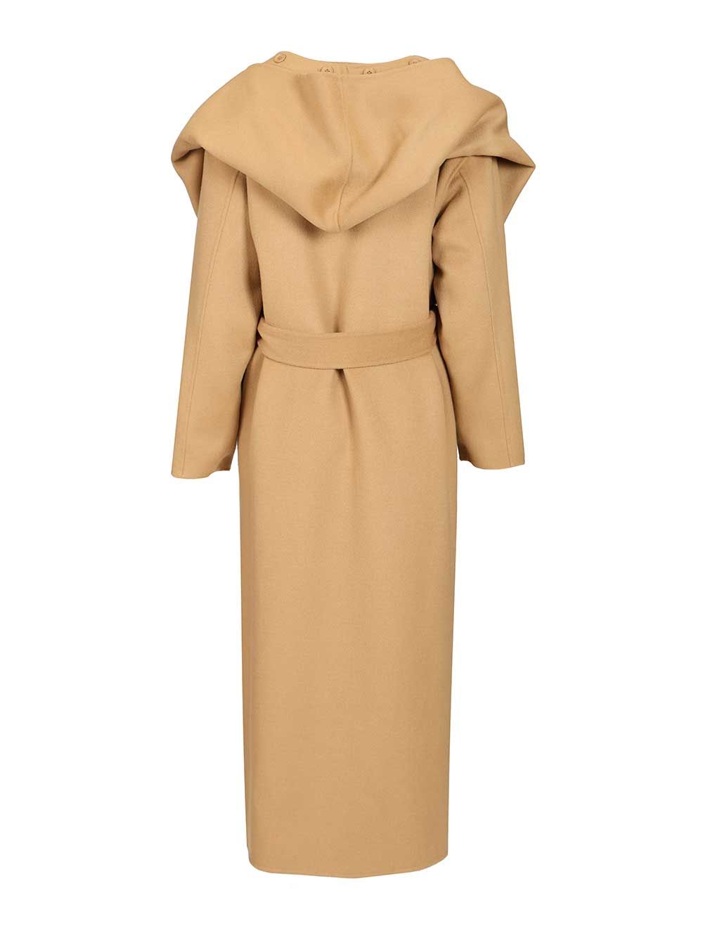 P.A.R.O.S.H. Wool Coat With Scarf Coats - Beige | 0d3123d74c98bdb1300adcc347fca5338a3089ec