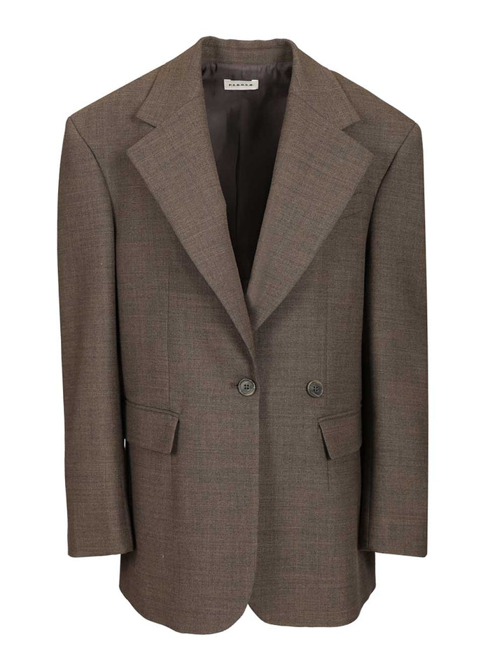 P.A.R.O.S.H. Tailored Oversized Jacket Giacche - Grey | 6c835044c6b7babb2ef866019091e8aa91c3b7ab