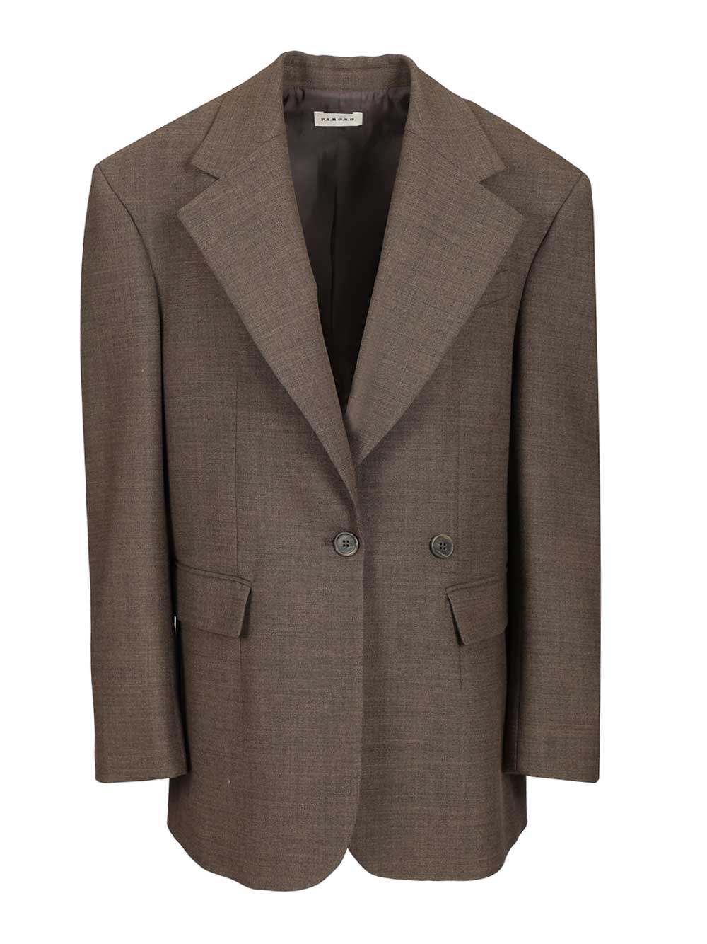 P.A.R.O.S.H. Tailored Oversized Jacket Giacche - Grey | 6c835044c6b7babb2ef866019091e8aa91c3b7ab